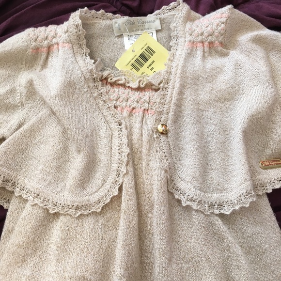 { Pili Carrera } Gold Embroidered Sweater - Picture 2 of 5